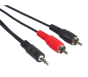 PremiumCord kábel Jack 3.5mm - 2x CINCH čierny