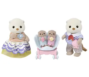 Sylvanian Families Rodina morských vydier s kočíkom
