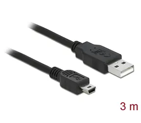 DeLock Kábel USB 2.0 A (M) - mini USB-B 5-pin (M) 3M