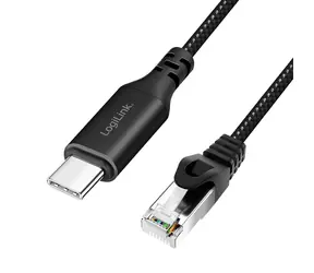 LogiLink USB-C - RJ45 1 m čierna