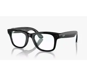 Meta Ray-Ban Gen1 Wayfarer Shiny Black Clear (Large)