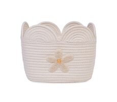 Childhome Kôš na hračky Kvetina Off White 30x20x15 cm