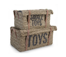 Childhome Slamené koše na hračky 2 ks