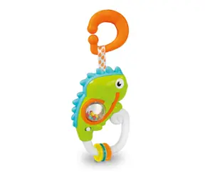 Clementoni Elektronické hrkálka s úchytom - Chameleon