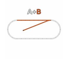 Roco 61151 Geoline - Sada koľají B1 (paralelný úsek) s podložím