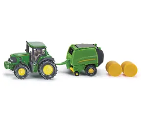 SIKU Blister - John Deere traktor s balíkovačkou