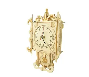 Woodcraft Drevené 3D puzzle hodiny kyvadlové