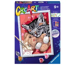 Ravensburger CreArt Mačiatko s medvedíkom (s trblietkami)