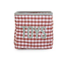 Childhome Kôš na hračky 30x30x30 cm Vichy Terracotta