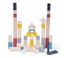 Bigjigs Toys Vedierko s kockami 50 ks