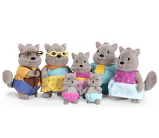 Li'l Woodzeez Rodina veveričiek so starými rodičmi Bustleberry