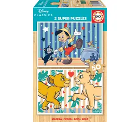Educa Drevené puzzle Disney klasika