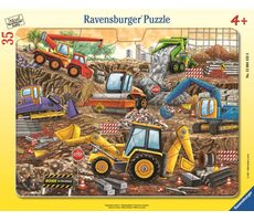 Ravensburger Puzzle: Stavebné stroje v plnom prúde /35 dielikov/ od 4 rokov