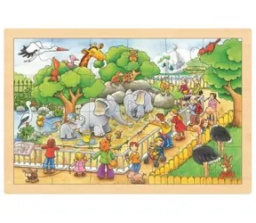 GOKI Drevené puzzle Návšteva ZOO