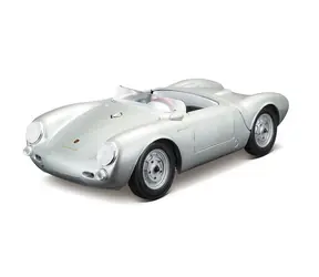Maisto - PORSCHE 550 A SPYDER, strieborná, 1:18
