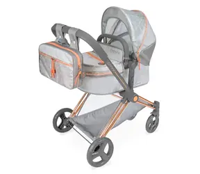DeCuevas Skladací kočík pre bábiky 3 v 1 s batôžkom CITY X 2024 - 73 cm