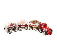 CUBIKA 15382 Vlak "Cakes" - drevený vláčik s magnetmi 4 diely