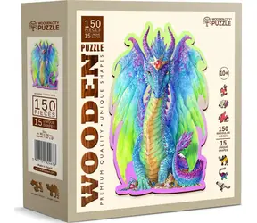 Wooden City Drevené puzzle Majestátny drak 150 dielikov