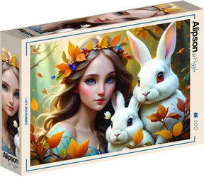 ALIPSON Puzzle Dievča a králiky