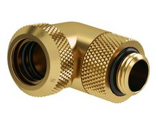 Barrow G1/4 (M) šróbenie pre 14mm pevnú trubicu - 90 ° koleno zlatá