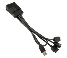Lian Li USB Hub PW-U2TPAB USB 2.0 A -> USB 2.0 9-pin 3x čierna