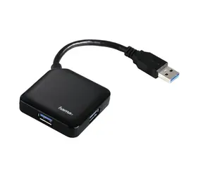 HAMA USB 3.0 húb čierna