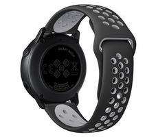 Tactical Double Silikónový Opasok pre Amazfit Pace čierna-šedá