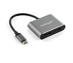 StarTech adaptér USB-C na HDMI 2.0 & DisplayPort 1.2 strieborná