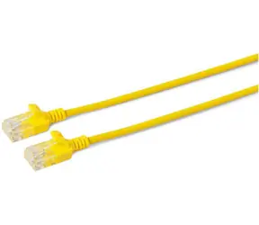MicroConnect CAT6a U/UTP SLIM 10m žltá