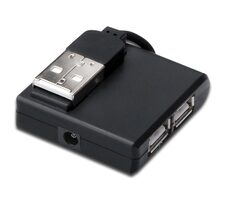 MicroConnect USB2.0 High-speed hub 4portový čierna