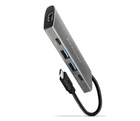 Axagon HMC-5G2, USB 10Gb/s húb, porty 2x USB-A, 2x USB-C, HDMI 4k/60, PD 100W, kábel USB-C 13cm