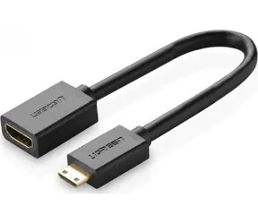 Ugreen 20137 Redukcia miniHDMI(M) - HDMI(F) 22cm čierna