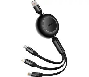 Baseus CAMJ010101 Kábel USB-A (M) - Micro-USB (M) & USB-C (M) & Lightning (M) 1.1 m čierna