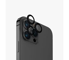UNIQ Optix hliníkové ochranné sklo na šošovku fotoaparátu pre Appple iPhone 15 Pro Midnight (black)
