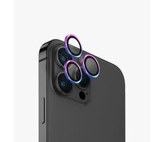 UNIQ Optix hliníkové ochranné sklo na šošovku fotoaparátu pre Appple iPhone 15 Pro Iridescent