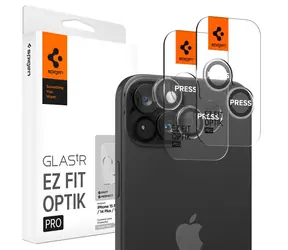 Spigen Glass TR EZ Fit Optik Pro 2 Pack ochranné sklo na fotoaparát pre Apple iPhone 15/15 PLUS
