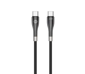 Forever Sleek Kábel USB-C (M) - USB-C (M) (60W) 1m čierna