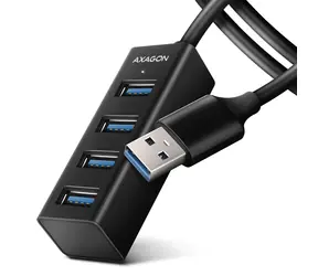Axagon HUE-M1AL, 4X USB 3.2 Gen 1 MINI húb, kovový, kábel USB-A 1.2m