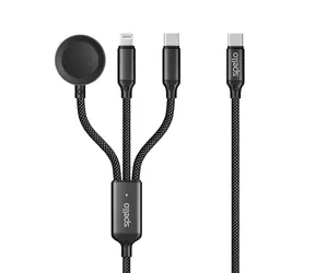 Epico Spello Dátový USB-C kábel 3v1 čierna