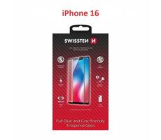 Swissten FULL FLUE COLOR FRAME CASE FRIENDLY ochranné sklo pre Apple iPhone 16 čierna