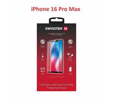 Swissten FULL FLUE COLOR FRAME CASE FRIENDLY ochranné sklo pre Apple iPhone 16 Pro Max čierna