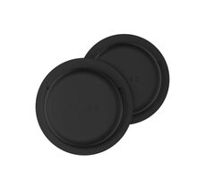 FIXED Silikónové nalepovacie puzdro Silky Sticker pre Apple AirTag double pack čierne