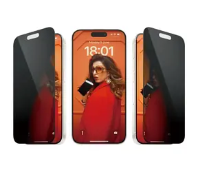 PanzerGlass Tvrdené sklo UWF Privacy s aplikátorom pre Apple iPhone 15 Pro čierna