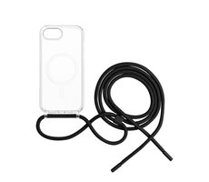 FIXED Puzdro MagPure Neck s čiernou šnúrkou na krk pre Apple iPhone 16e