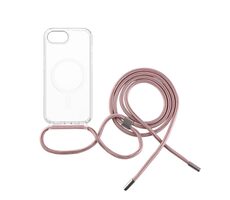 FIXED Puzdro MagPure Neck s ružovou šnúrkou na krk pre Apple iPhone 16e