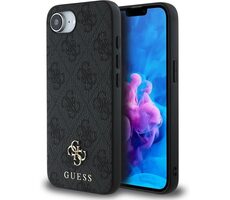 Guess PU 4G Small Metal Logo MagSafe Zadný Kryt pre iPhone 16e šedá