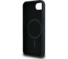 Karl Lagerfeld Liquid Silicone K&CH Heads MagSafe Zadný Kryt pre iPhone 16e čierna