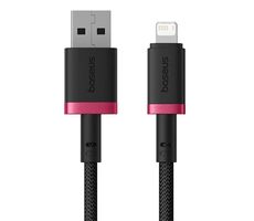 Baseus Dura (P10377801U01-03) Rýchlonabíjací kábel USB-A/Lightning 2.4A 2m červeno-čierna