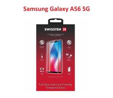 Swissten FULL GLUE COLOR FRAME CASE FRIENDLY sklo pre Samsung Galaxy A56 5G čierna