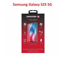 Swissten FULL GLUE COLOR FRAME CASE FRIENDLY sklo pre Samsung S931B Galaxy S25 5G čierna